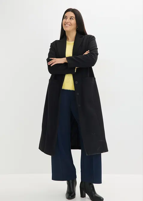 Pull ajour&eacute; en maille poilue, bonprix