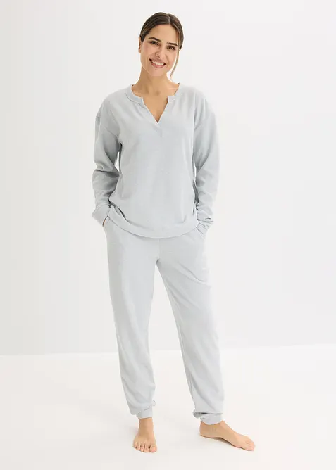 Ensemble d&rsquo;int&eacute;rieur doux en jersey gaufr&eacute;, bonprix