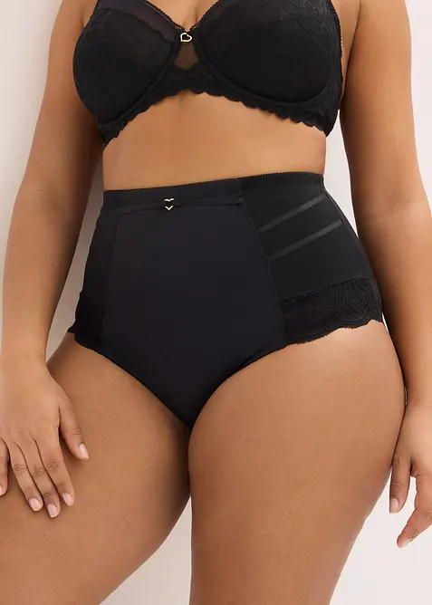 Slip sculptant avec dentelle, maintien mod&eacute;r&eacute;, bonprix