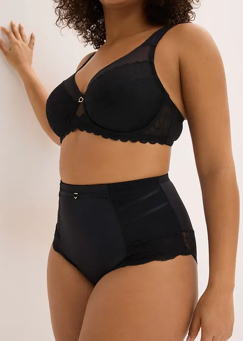 Slip sculptant avec dentelle, maintien mod&eacute;r&eacute;, bonprix