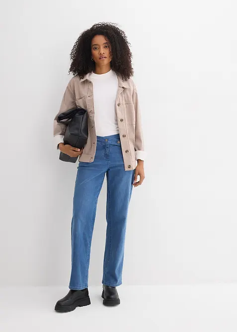 Jean loose taille mi-haute, coupe droite, bonprix