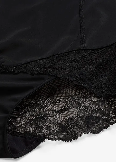 Culotte sculptante taille haute avec dentelle, maintien mod&eacute;r&eacute;, bonprix