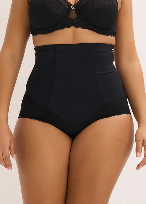 Culotte sculptante taille haute avec dentelle, maintien mod&eacute;r&eacute;, bonprix