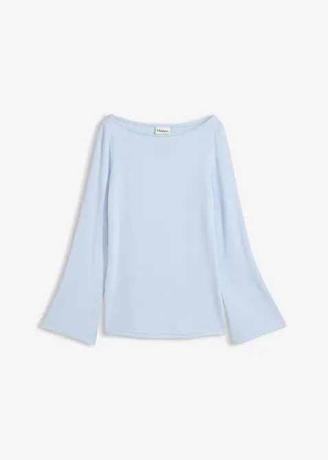 T-shirt manches longues doux en viscose m&eacute;lang&eacute;e, bonprix