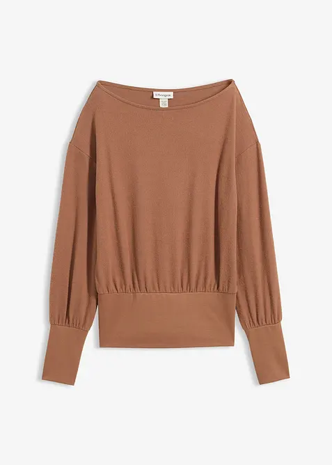 T-shirt manches longues doux avec viscose, bonprix