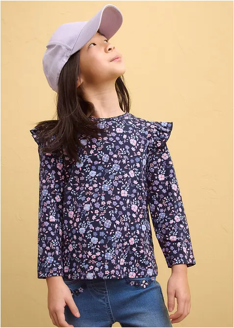 Lot de 3 T-shirts manches longues 100% coton, bonprix