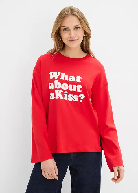 T-shirt manches longues en coton &eacute;pais, bonprix