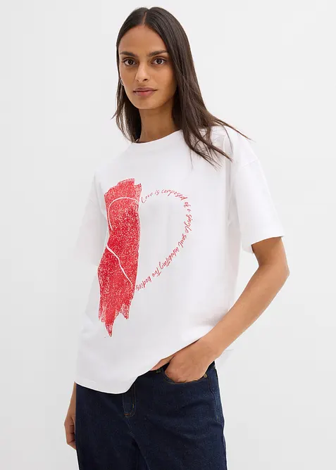 T-shirt oversize en coton extensible, bonprix