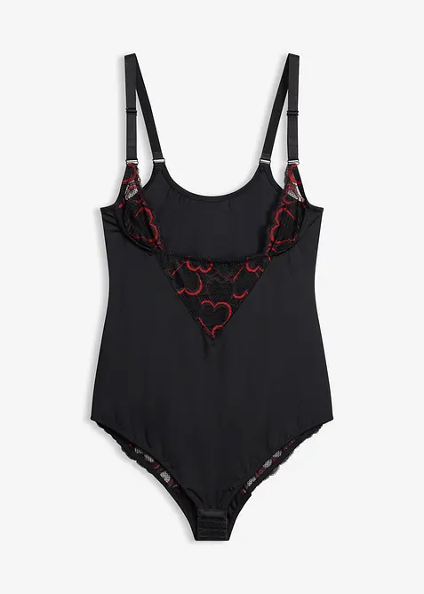 Body sculptant avec dentelle, maintien l&eacute;ger, bonprix