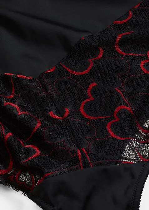 Body sculptant avec dentelle, maintien l&eacute;ger, bonprix