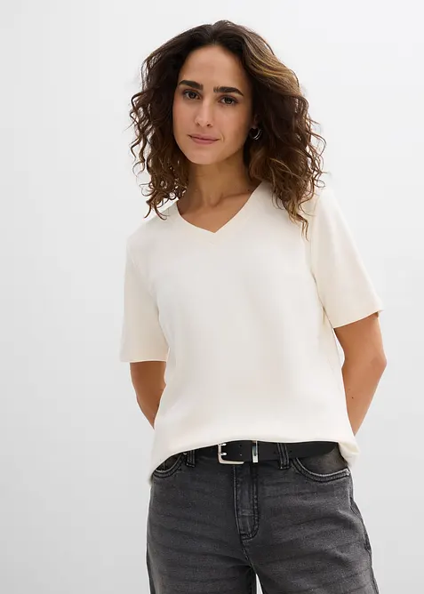 Lot de 2&nbsp;T-shirts en jersey &eacute;pais 100% coton, bonprix