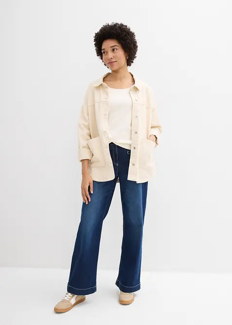 T-shirt manches 3/4 en jersey &eacute;pais 100% coton, bonprix