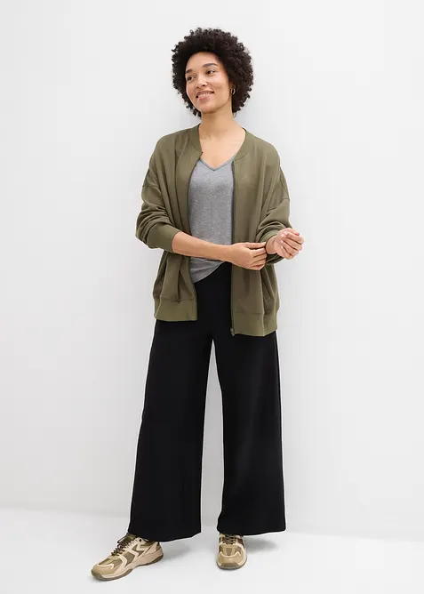 T-shirt manches 3/4 en jersey coton &eacute;pais, bonprix