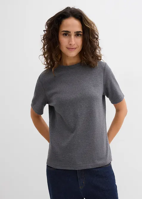 Lot de 2 T-shirts &eacute;pais en jersey 100% coton, bonprix