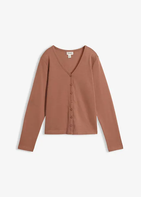 Gilet en jersey &eacute;pais 100% coton, bonprix