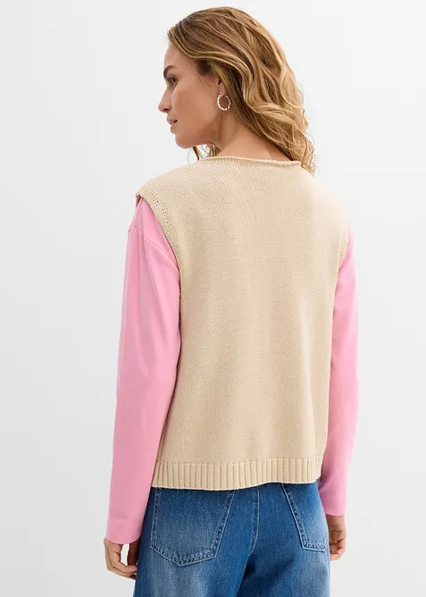 Gilet sans manches en maille, bonprix