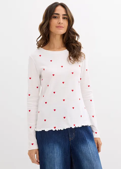 T-shirt manches longues 100% coton, bonprix