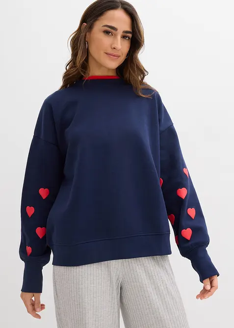 Sweat-shirt en coton m&eacute;lang&eacute;, bonprix