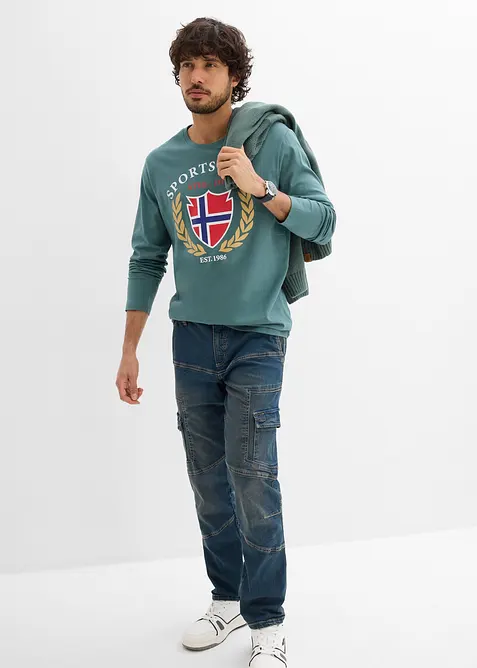 T-shirt manches longues 100% coton, bonprix