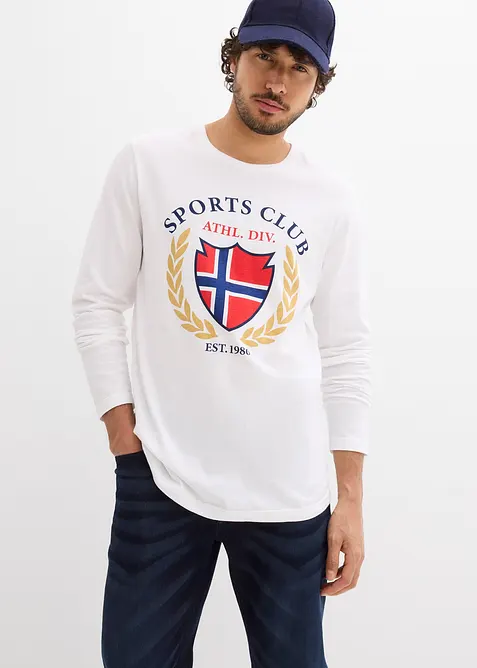 T-shirt manches longues 100% coton, bonprix