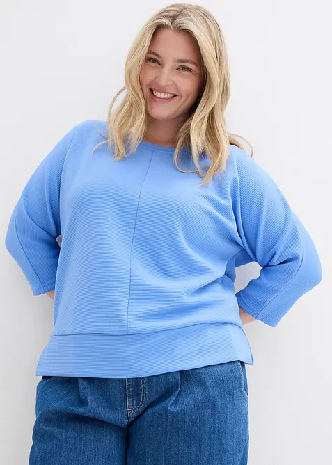 Sweat en mati&egrave;re textur&eacute;e, bonprix