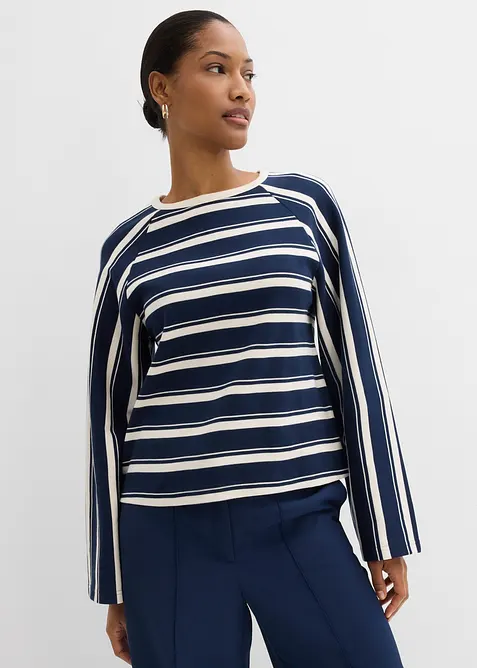 T-shirt manches longues en jersey lourd, bonprix