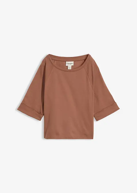 T-shirt &agrave; manches raglan en coton &eacute;pais, bonprix