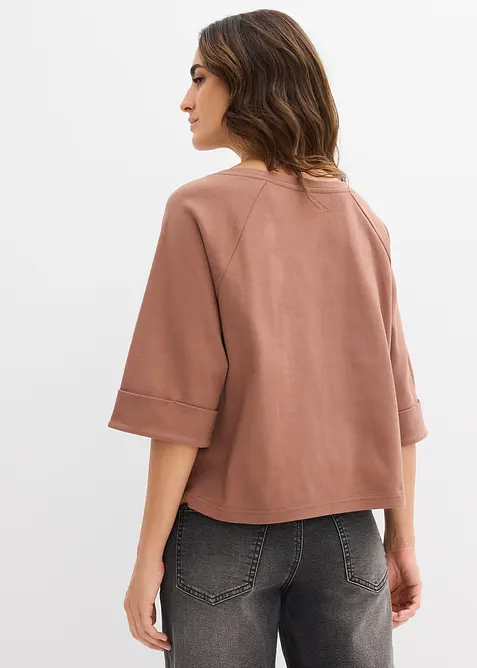 T-shirt &agrave; manches raglan en coton &eacute;pais, bonprix