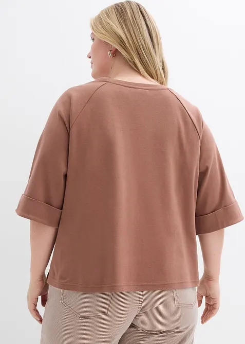 T-shirt &agrave; manches raglan en coton &eacute;pais, bonprix