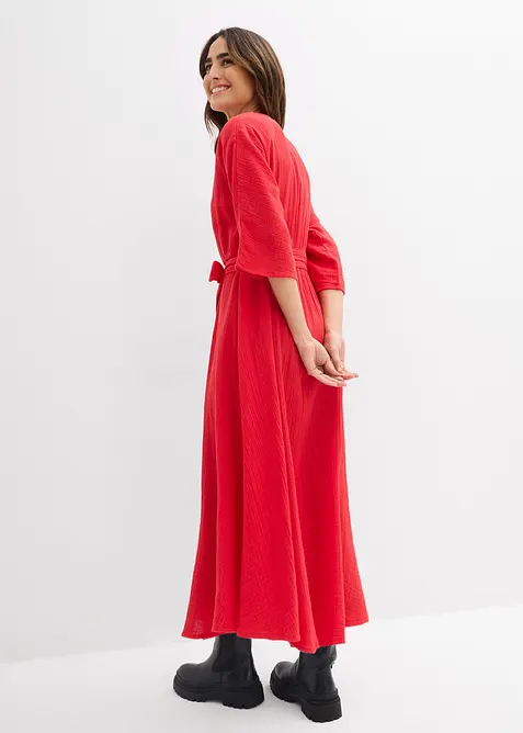 Robe midi en coton doux, bonprix