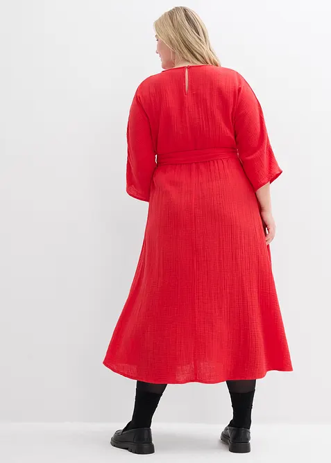 Robe midi en coton doux, bonprix