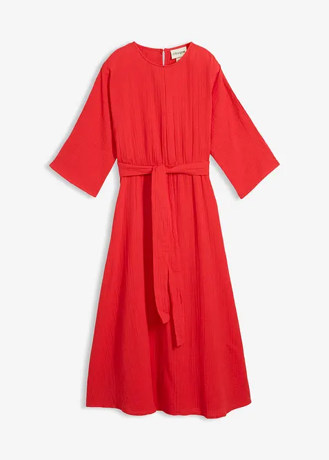 Robe midi en coton doux, bonprix