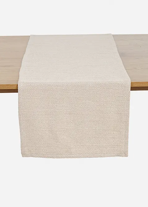 Chemin de table tiss&eacute; en coton, bonprix