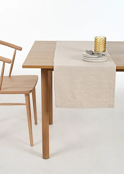 Chemin de table tiss&eacute; en coton, bonprix