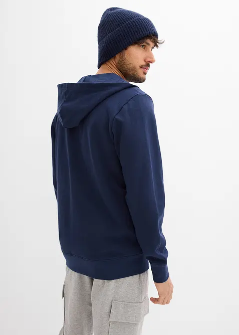 Sweat zipp&eacute; &agrave; capuche, 100% coton, bonprix