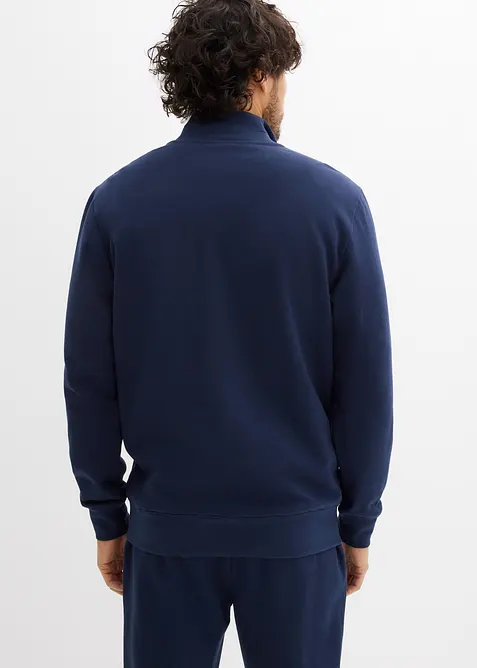 Sweat-shirt 100% coton &agrave; col zipp&eacute;, bonprix