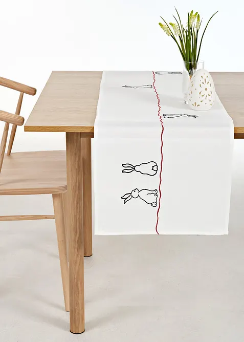 Chemin de table imprim&eacute; lapins, bonprix