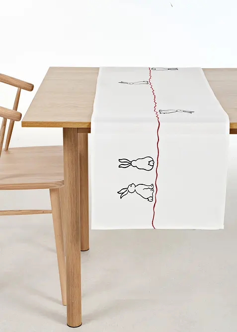 Chemin de table imprim&eacute; lapins, bonprix