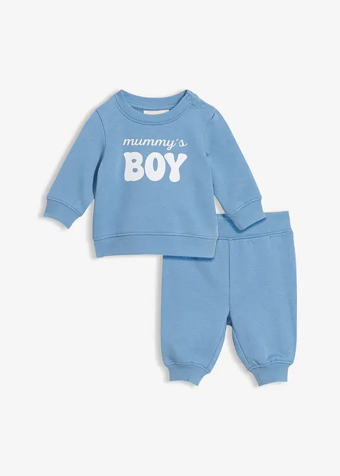 Sweat-shirt et pantalon 100% coton (ens. 2 pces), bonprix