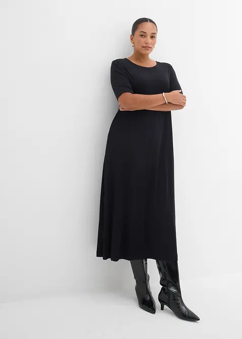 Robe longue en mati&egrave;re douce, bonprix