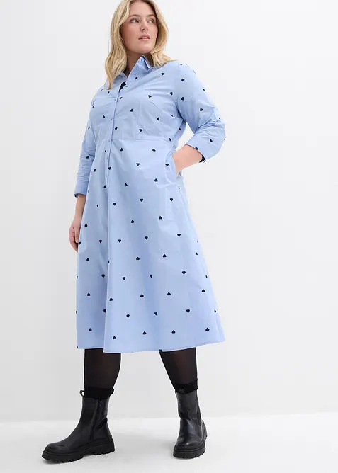 Robe-chemise 100% coton, bonprix