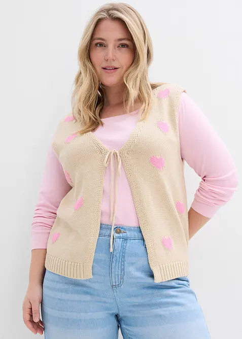 Gilet sans manches en maille, bonprix