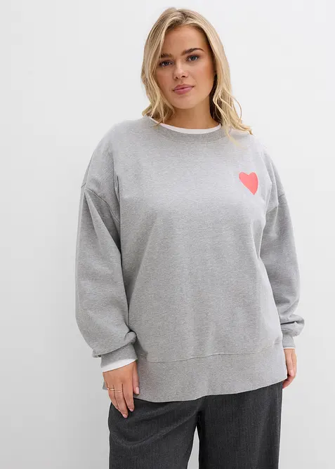 Sweat oversize en coton, bonprix