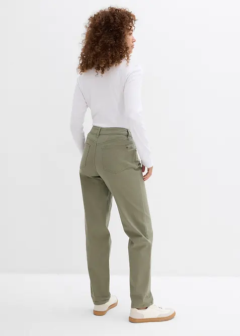 Pantalon en twill coton &eacute;lasthanne, bonprix