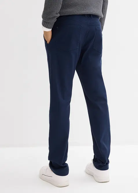Pantalon chino extensible regular avec taille &eacute;lastique et ceinture, droit, bonprix