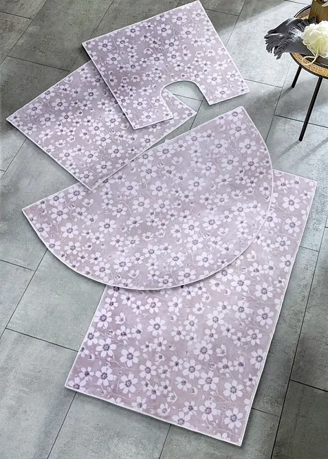 Tapis de bain avec motif floral, bonprix