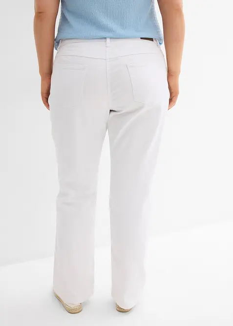 Jean droit taille mi-haute, extensible, bonprix