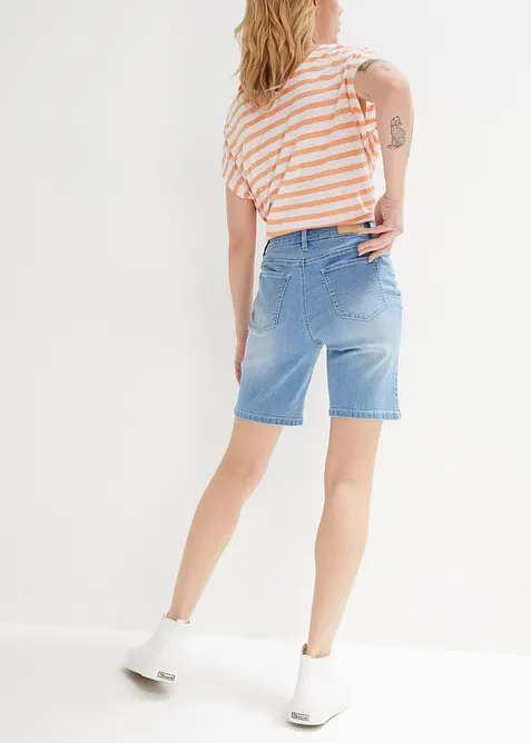 Bermuda en jean, taille mi-haute, bonprix