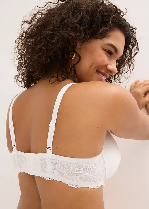 Soutien-gorge &agrave; coques et dentelle, bonprix