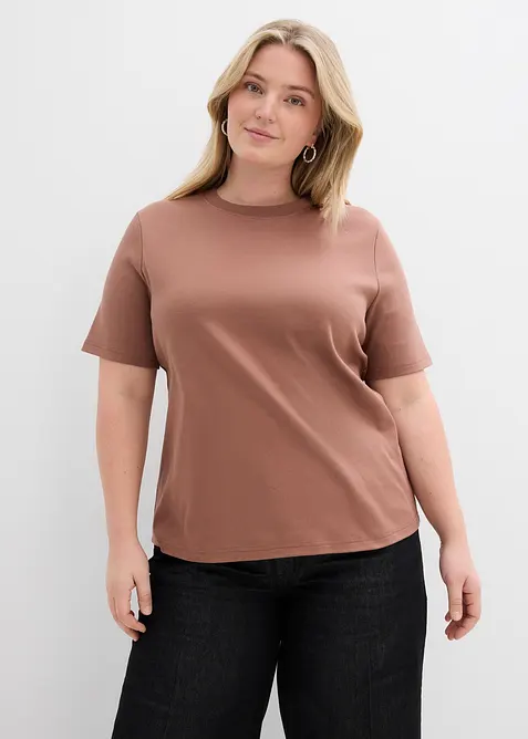 Lot de 2 T-shirts &eacute;pais en jersey 100% coton, bonprix